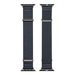 Apple Watch Series SE 3 44mm / Ultra 3 49mm / Series 11 46mm DUX DUCIS YM pótszíj egyedi méret, mágneses, FEKETE