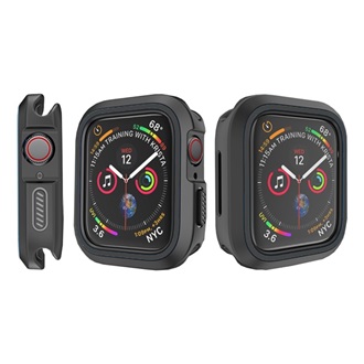 Apple Watch Series SE 40mm GIGAPACK Szilikon keret BUMPER, ütésálló, FEKETE