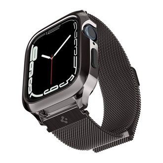 Apple Watch Series SE 44mm SPIGEN METAL FIT PRO fém óra keret ütésállóság FEKETE