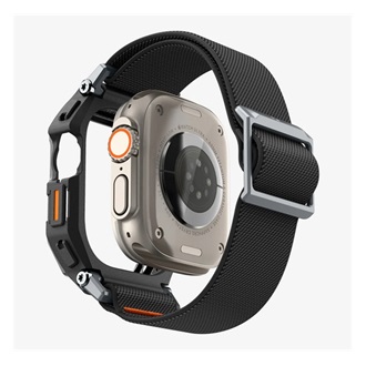 Apple Watch Ultra 2 49mm SPIGEN LITE FIT PRO pótszíj egyedi méret, ütésállóság + szilikon keret, FEKETE