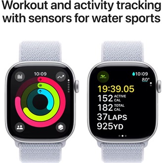 Apple Watch Ultra 2 cellular 49mm ház okosóra ezüst + BLUE CLOUD SP LOOP