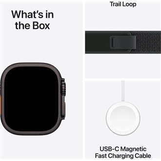 Apple Watch Ultra 2 cellular 49mm ház okosóra fekete + BLACK TRAIL LOOP S/M