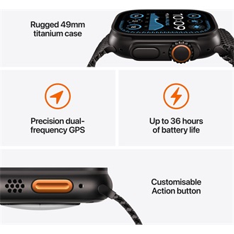 Apple Watch Ultra 2 cellular 49mm ház okosóra fekete + DARK GREEN ALP LOOP M