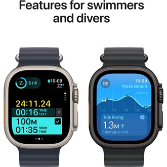 Apple Watch Ultra 2 cellular 49mm ház okosóra fekete + DARK GREEN ALP LOOP M