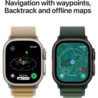 Apple Watch Ultra 2 cellular 49mm ház okosóra fekete + DARK GREEN ALP LOOP M