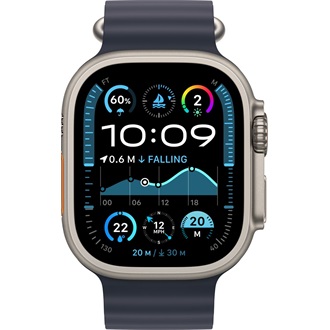 Apple Watch Ultra 2 cellular 49mm ház okosóra szürke (Natural) + NAVY OCEAN BAND