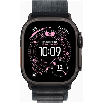 Apple Watch Ultra 3 (49mm) Black Titanium cellular okosóra fekete + Black Alpine Loop - Large