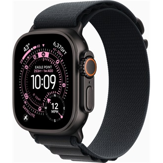 Apple Watch Ultra 3 (49mm) Black Titanium cellular okosóra fekete + Black Alpine Loop - Medium