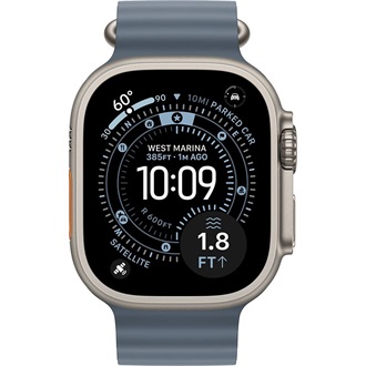 Apple Watch Ultra 3 (49mm) Natural Titanium cellular okosóra ezüst + Anchor Blue Ocean Band