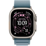 Apple Watch Ultra 3 (49mm) Natural Titanium cellular okosóra ezüst + Light Blue Alpine Loop - Large