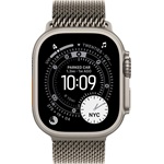 Apple Watch Ultra 3 (49mm) Natural Titanium cellular okosóra ezüst + Natural Titanium Milanese Loop - Medium