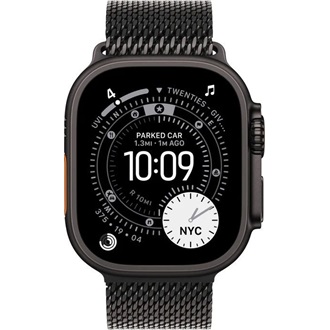 Apple Watch Ultra 3 (49mm) cellular Titanium okosóra fekete + Milanese Loop