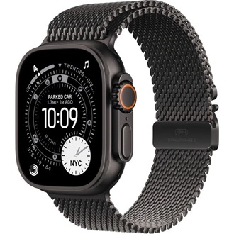 Apple Watch Ultra 3 (49mm) cellular Titanium okosóra fekete + Milanese Loop