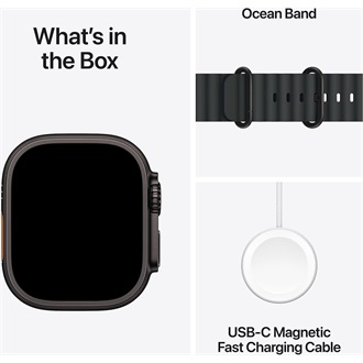 Apple Watch Ultra 3 (49mm) Black Titanium cellular okosóra fekete + Black Ocean Band