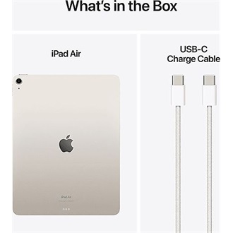 Apple iPad Air 6 (2024) cellular 13" 128GB 5G/NR tablet ezüst-arany (Starlight)