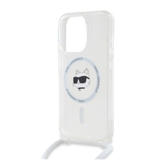 Apple iPhone 15 Pro Max KARL LAGERFELD IML CROSSBODY CHOUPETTE HEAD MAGSAFE szilikon telefonvédő ütésállóság, ÁTLÁTSZÓ
