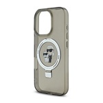 Apple iPhone 16 Pro Max KARL LAGERFELD RINGSTAND KARL AND CHOUPETTE MAGSAFE szilikon telefonvédő ütésállóság, FEKETE