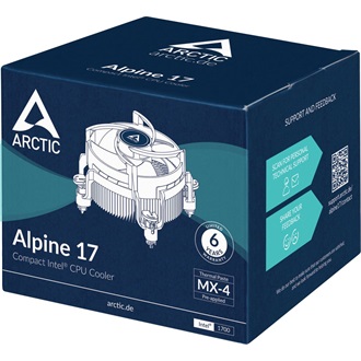 Arctic Cooling Alpine 17 processzor hűtő szürke-fekete