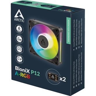 Arctic Cooling BioniX P12 A-RGB rendszerhűtő ventilátor fekete