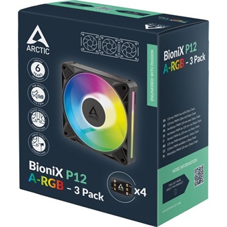 Arctic Cooling BioniX P12 A-RGB rendszerhűtő ventilátor kit fekete