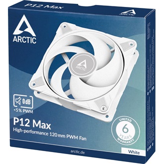 Arctic Cooling P12 Max rendszerhűtő ventilátor fehér