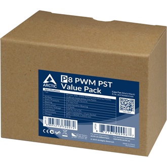 Arctic Cooling P8 PWM PST 5-pack rendszerhűtő ventilátor fekete