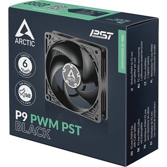 Arctic Cooling P9 PWM PST rendszerhűtő ventilátor fekete