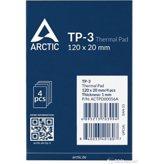 Arctic Cooling TP-3 120×20mm 1mm (4-pack) kék hővezető lap 43g