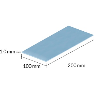 Arctic Cooling TP-3 200×100mm 1mm (2db) kék hővezető lap 161g