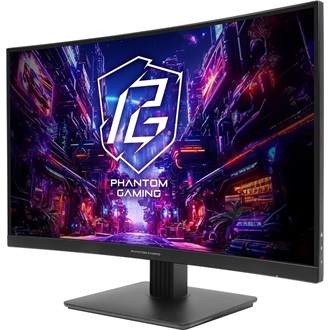 Asrock Phantom Gaming PG27QRT1B 27" ívelt VA LED gaming monitor fekete 180Hz FreeSync