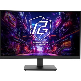 Asrock Phantom Gaming PG27QRT1B 27" ívelt VA LED gaming monitor fekete 180Hz FreeSync