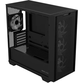 Asus A21 Plus táp nélküli ablakos MT Mini Tower számítógépház fekete