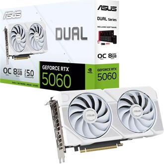 Asus GeForce RTX 5060 Dual White OC 8GB GDDR7 128-bit grafikus kártya
