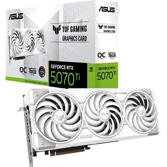 Asus GeForce RTX 5070 Ti TUF Gaming White OC 16GB GDDR7 256-bit grafikus kártya