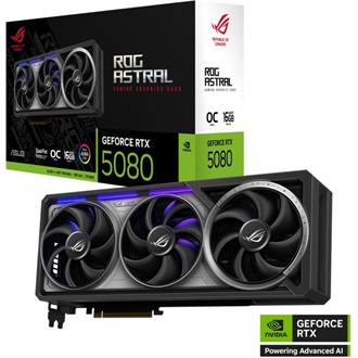 Asus GeForce RTX 5080 ROG Astral Gaming OC 16GB GDDR7 256-bit grafikus kártya