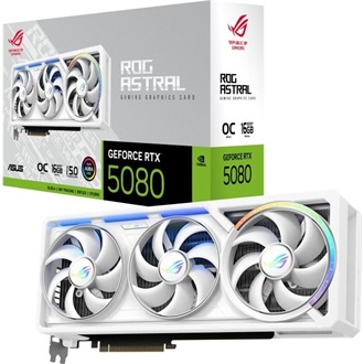 Asus GeForce RTX 5080 ROG Astral Gaming White OC 16GB GDDR7 256-bit grafikus kártya