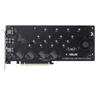 Asus Hyper M.2 X16 Gen 4 Card 4-port M.2 NVME PCIe x16 gaming bővítőkártya ezüst