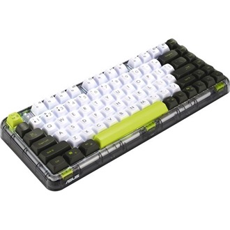 Asus Jelly75 KD201 Bluetooth / vezeték nélküli magyar mechanikus billentyűzet zöld (Volt Green)