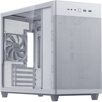 Asus Prime AP201 Tempered Glass táp nélküli ablakos MT Mini Tower számítógépház fehér