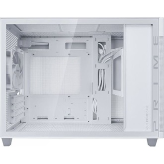 Asus Prime AP201 Tempered Glass táp nélküli ablakos MT Mini Tower számítógépház fehér