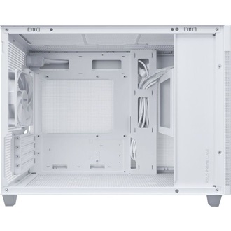 Asus Prime AP201 Tempered Glass táp nélküli ablakos MT Mini Tower számítógépház fehér