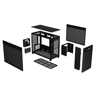 Asus Prime AP201 táp nélküli MT Mini Tower számítógépház fekete