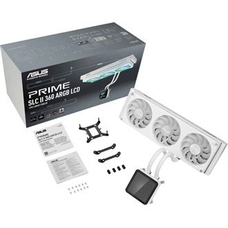 Asus Prime SLC II 360 ARGB LCD White Edition processzor vízhűtő fehér