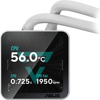 Asus Prime SLC II 360 ARGB LCD White Edition processzor vízhűtő fehér