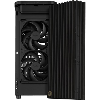 Asus ProArt PA401 Wood Edition táp nélküli ablakos Mid Tower számítógépház fekete