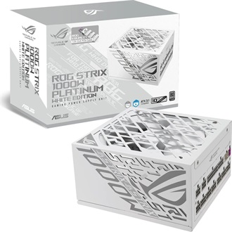 Asus ROG-STRIX-1000P-GAMING-WHITE-E ATX desktop tápegység 1000W 80+ Platinum BOX