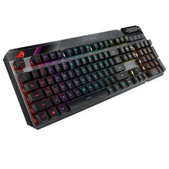 Asus ROG Caymore II USB / vezeték nélküli magyar gaming billentyűzet fekete (ROG RX RED Optical Mechanical switch)
