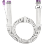 Asus ROG-EQUALIZER-WHITE Power 16pin PCIe 12VHPWR - Power 16pin PCIe 12VHPWR M/M tápkábel 0.75m fehér
