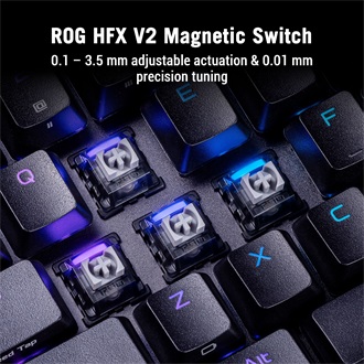 Asus ROG Falcata Ace Bluetooth / vezeték nélküli angol ROG HFX V2 Magnetic mechanikus billentyűzet fekete