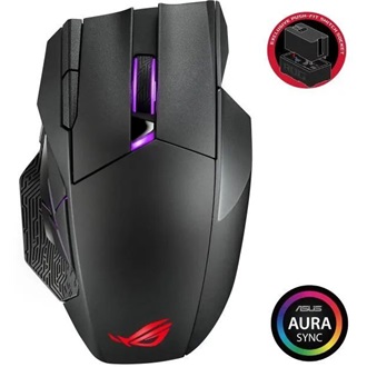 Asus ROG Spatha X optikai USB / vezeték nélküli gaming egér fekete